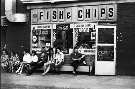 Colour TV started in 1967. . How much was fish and chips in 1964